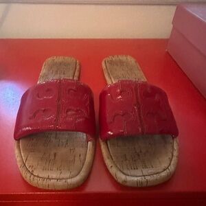 Tory Burch Red Cork Sandals
